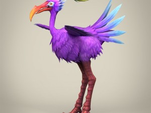 game ready fantasy bird ibis 3D 모델