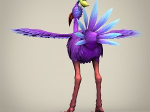 game ready fantasy bird ibis 3D 모델