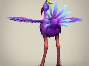 game ready fantasy bird ibis 3D Model