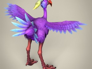 game ready fantasy bird ibis 3D 모델