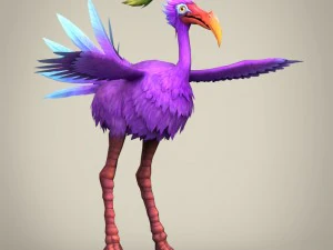 game ready fantasy bird ibis 3D Model
