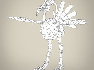 game ready fantasy bird ibis 3D 모델