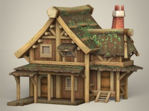 game ready wooden house 3D Models