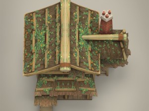 game ready wooden house 3D 模型
