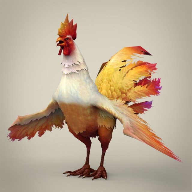 game ready fantasy cock 3D मॉडल .c4d .max .obj .3ds .fbx .stl .blend 