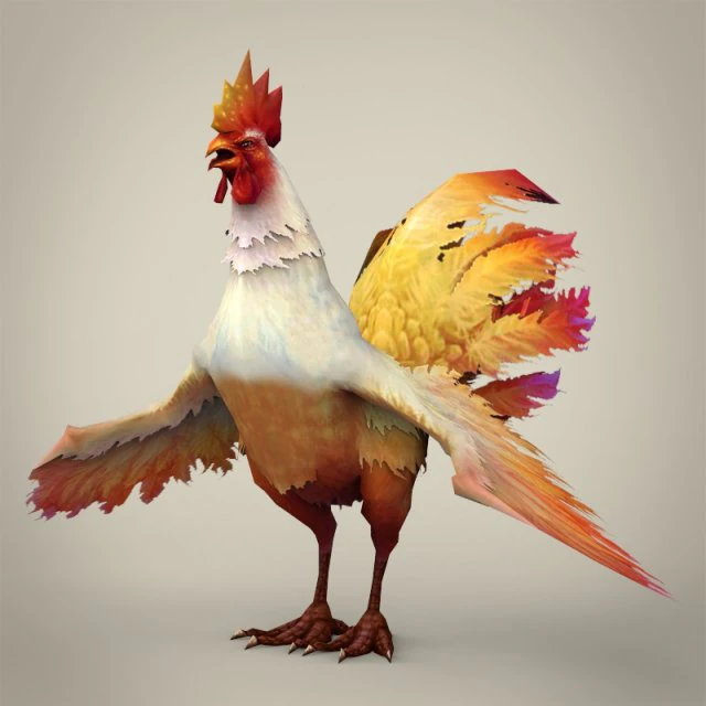 game ready fantasy cock 3D Model .c4d .max .obj .3ds .fbx .stl .blend 