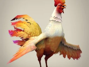 game ready fantasy cock 3D Model