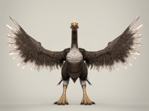 game ready fantasy vulture Modèle 3D