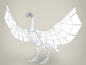 game ready fantasy vulture Modèle 3D