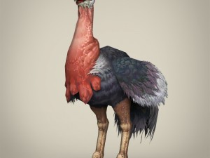 game ready fantasy ostrich 3D Model