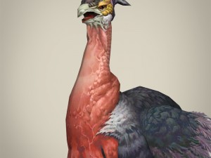 game ready fantasy ostrich Modelo 3D