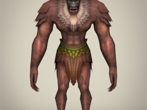 fantasy warrior ape 3D Model