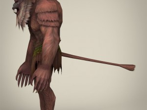 fantasy warrior ape 3D Model