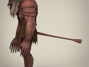 scimmia guerriera fantasy Modello 3D