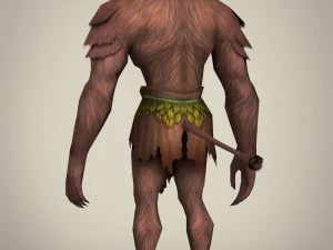 scimmia guerriera fantasy Modello 3D