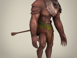 fantasy warrior ape 3D Model