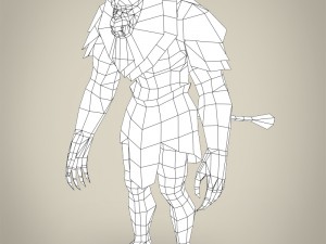 fantasy warrior ape 3D Model