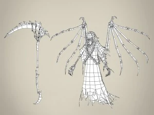 game ready fantasy death skeleton 3D Model