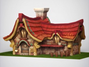 fantasy sweet house Model 3D