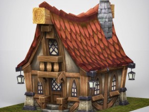 fantasy wooden home 3D 模型