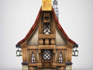fantasy wooden home Modelo 3D