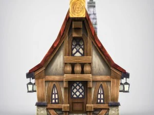 fantasy wooden home 3D Model