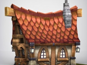 fantasy wooden home Modelo 3D
