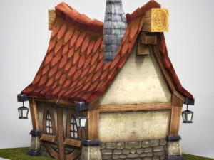 fantasy wooden home Modelo 3D