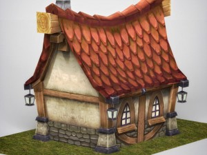 fantasy wooden home Modelo 3D