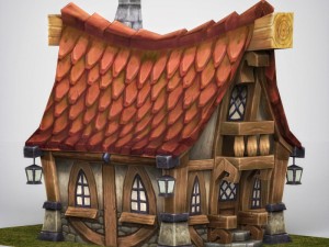 fantasy wooden home Modelo 3D
