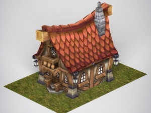 fantasy wooden home Modelo 3D