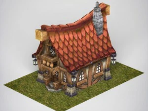 fantasy wooden home 3D Model