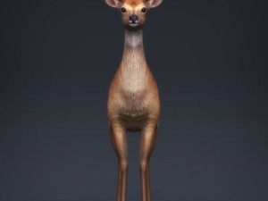 low poly realistic deer 3D Модель