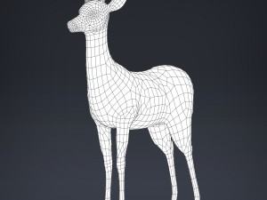 low poly realistic deer 3D Модель