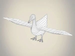 low poly realistic duck 3D Model