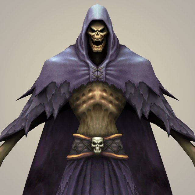game ready fantasy skeleton death lord Modelo 3D .c4d .max .obj .3ds .fbx .stl .blend 