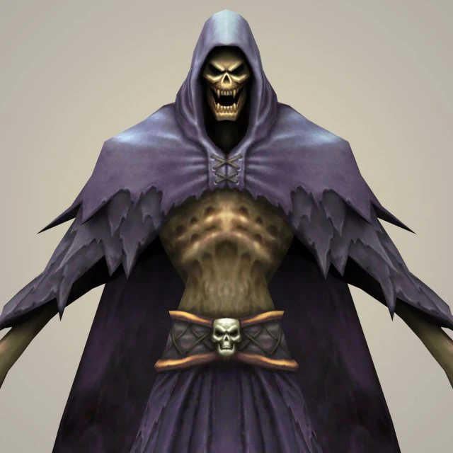 game ready fantasy skeleton death lord 3D Model .c4d .max .obj .3ds .fbx .stl .blend 