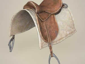 game ready realistic horse saddle collection 3D 模型