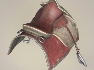 game ready realistic horse saddle collection 3D 模型