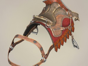 game ready realistic horse saddle collection 3D 模型