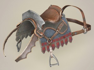 game ready realistic horse saddle collection 3D 模型