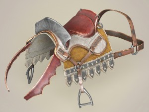 game ready realistic horse saddle collection 3D 模型
