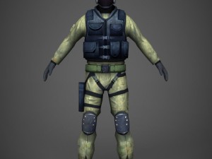 game ready military commando 3D Модель