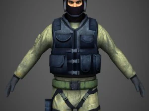 game ready military commando 3D Model