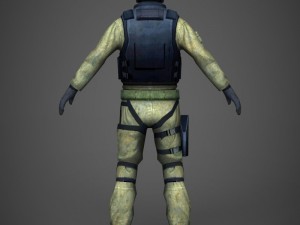 game ready military commando Modelo 3D