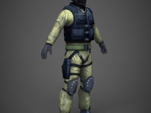 game ready military commando Modelo 3D