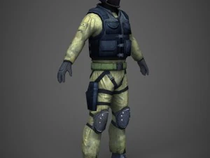 game ready military commando 3D Model