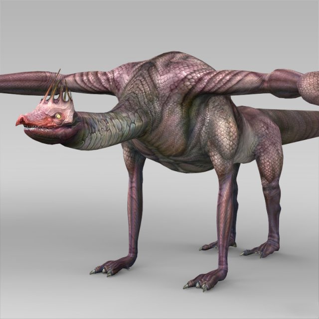 game ready prehistoric dragon 3D Модель .c4d .max .obj .3ds .fbx .stl .blend 