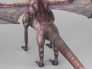 game ready prehistoric dragon 3D Модель
