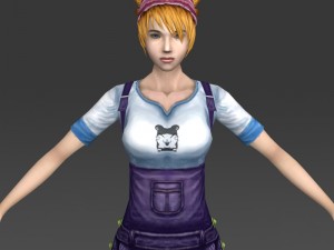 low poly girl julina 3D Модель